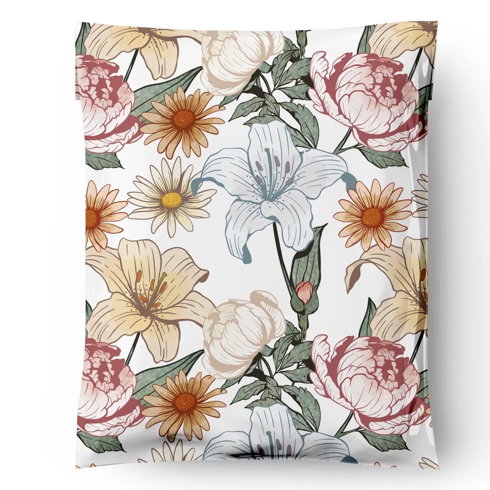 Vintage Floral Poly Mailer’s 10x13 Pack of 25 - Picture 11 of 15